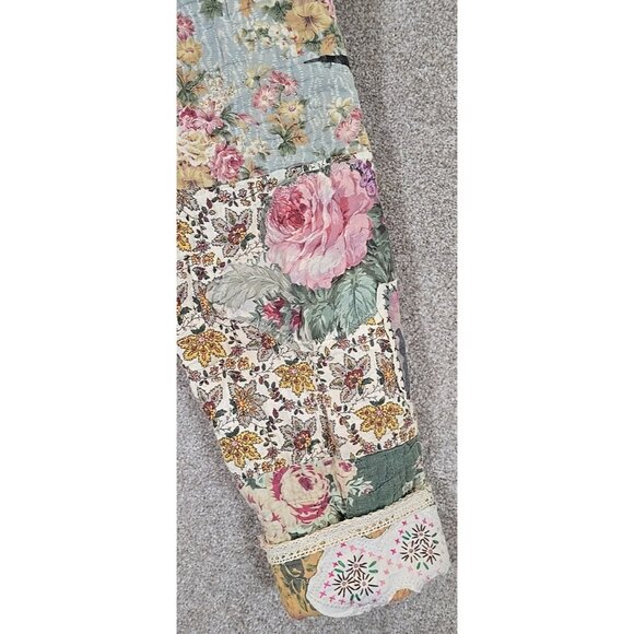 OOAK Magnolia Boho Quilted Jacket Frida Cat Bird Gypsy Patchwork Vtg INDIE sz XL - Picture 13 of 16